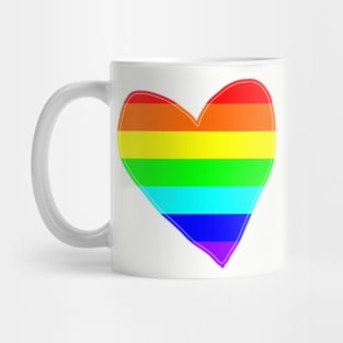 Bright Rainbow Love Heart Mug